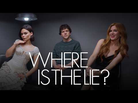 Ariana Greenblatt, Jesse Eisenberg & Isla Fisher Take the Hot Seat | Where Is The Lie? | ELLE