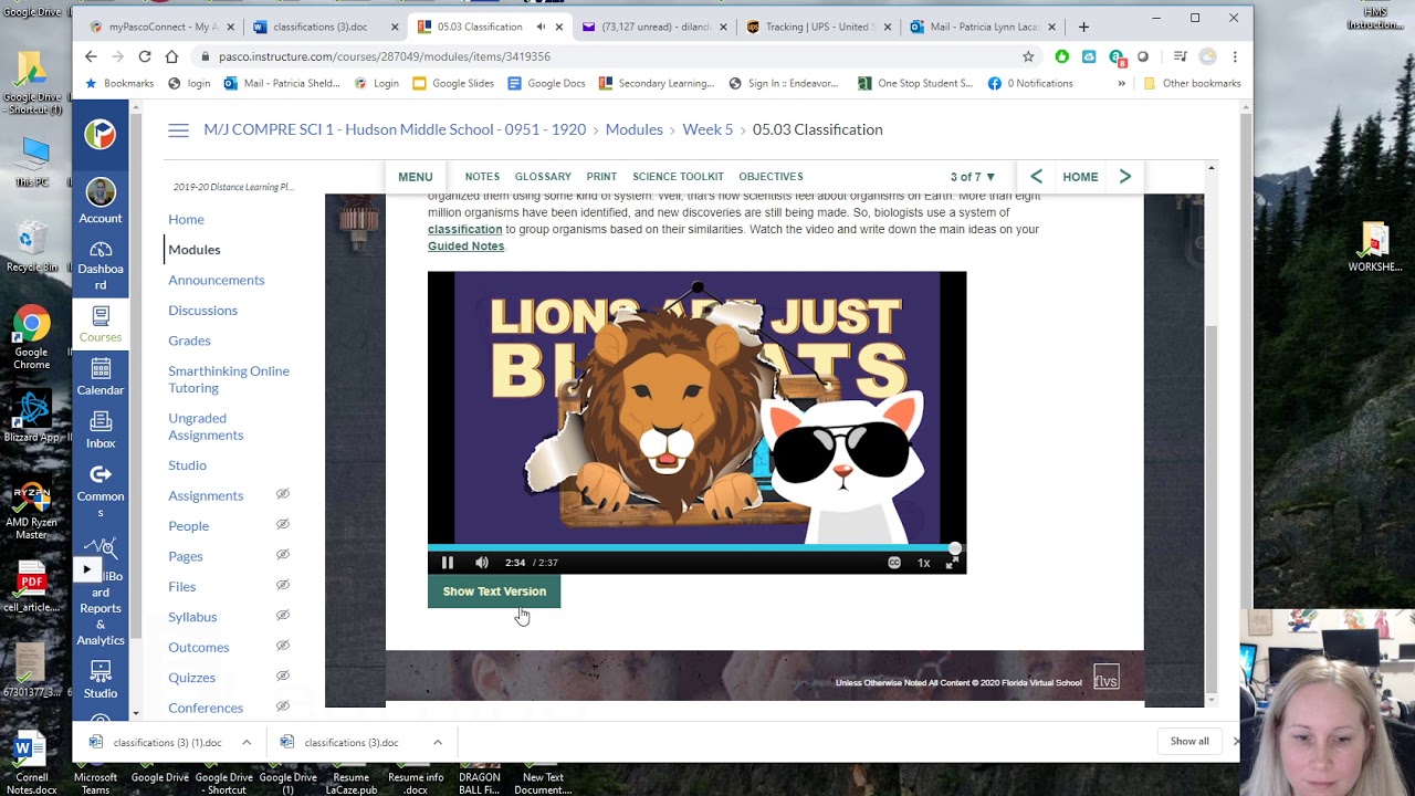 WEEK 5 Classification!! How to answer worksheet!