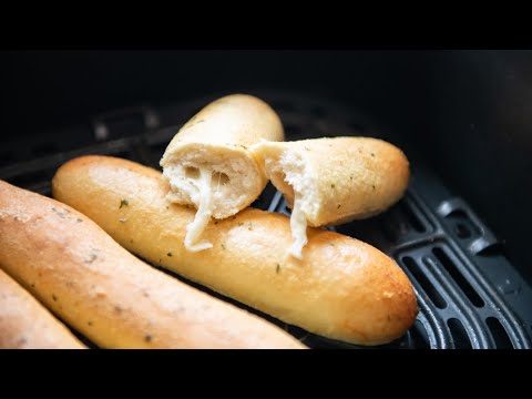 Air Fryer Frozen Breadsticks (Cheesy or Non-Cheesy) with Time & Temp