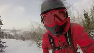 preview picture of video 'Приисковый, февраль-март 2019 / snowboarding / freeride / mountains / сноуборд / фрирайд'