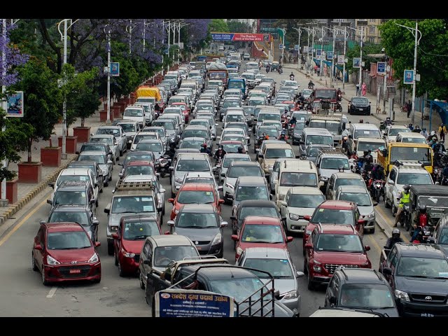 Traffic jam again in Kathmandu