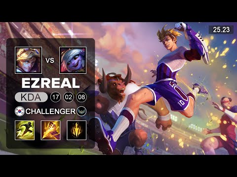Ezreal vs Tristana ADC - KR Challenger - Patch 25.23 Season 15