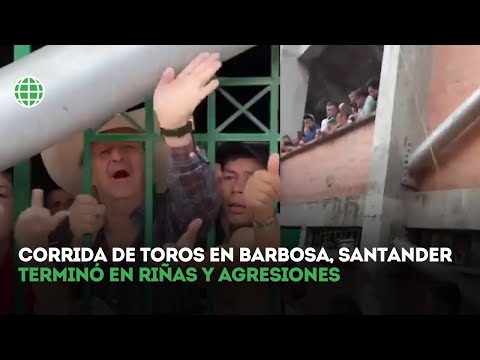 Corrida de toros en Barbosa, Santander, terminó en riñas y agresiones tras protestas de animalistas