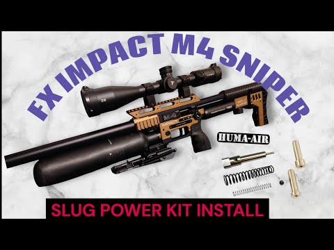 Fx impact m4 sniper slug power kit install/fx airguns power increase 
