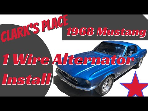 1 Wire Alternator Upgrade Install, 1968 289 Mustang
