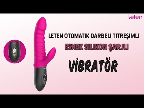 Leten Otomatik Darbeli Titreşimli Esnek Silikon Şarjlı Vibratör