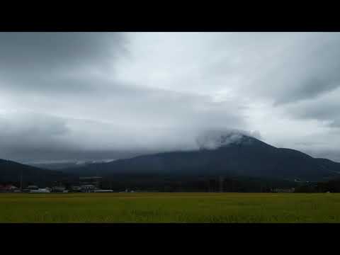 2018.09.21 1231～1248 山岳風上～風下層積雲の消長 黒姫高原から西 黒姫山