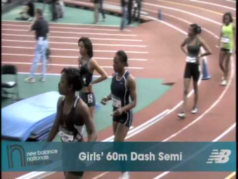 Girls 60m Semi Heat 1 - New Balance Indoor Nationals 2011