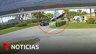 La impactante caída de una avioneta que se estrella contra un auto en movimiento en Florida La impactante caída de una avioneta que se estrella contra un auto en movimiento en Florida