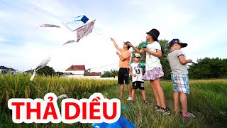 Về Quê Đi Thả Diều Cùng Bún Bắp - Diều Giấy Tự Làm DIY paper kite ♥ Bún Bắp Family ♥