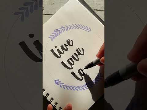 Easy Wreath Drawing with DOMS pastel brush pen | Brush Calligraphy | Calligraphia Love #creativeart
