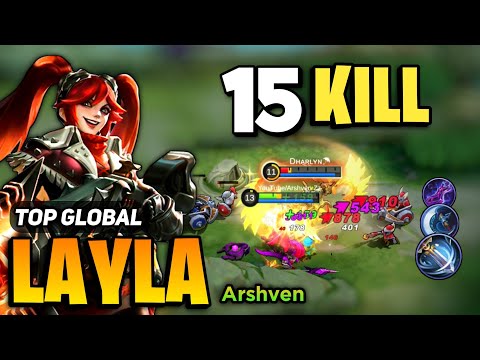 Goldlane Layla Late Game Monster [ Layla Best Build Top Global ] By Arshven - Mobile Legends