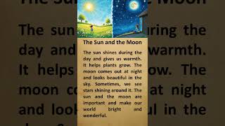 The Sun and the Moon #shorts #english #englishmerl #englishreading #englishgrammar #education