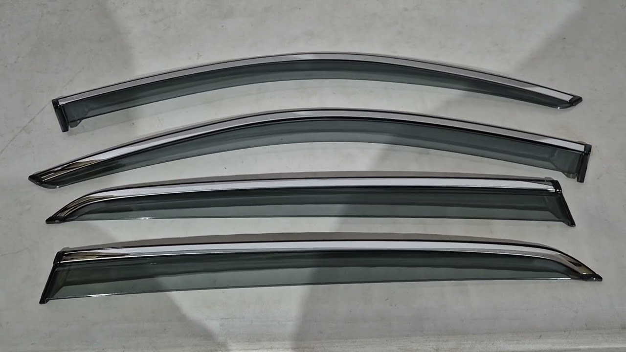 Volvo XC40 2018- рр. Вітровики з хромованим молдингом Niken Luxury (4 шт) Video 1