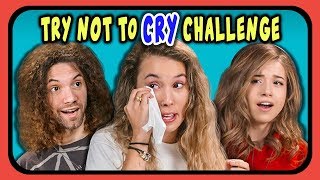YOUTUBERS REACT TO TRY NOT TO CRY CHALLENGE!