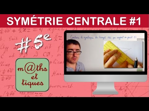 Construire l'image d'une figure par une symétrie centrale (1) - Cinquième