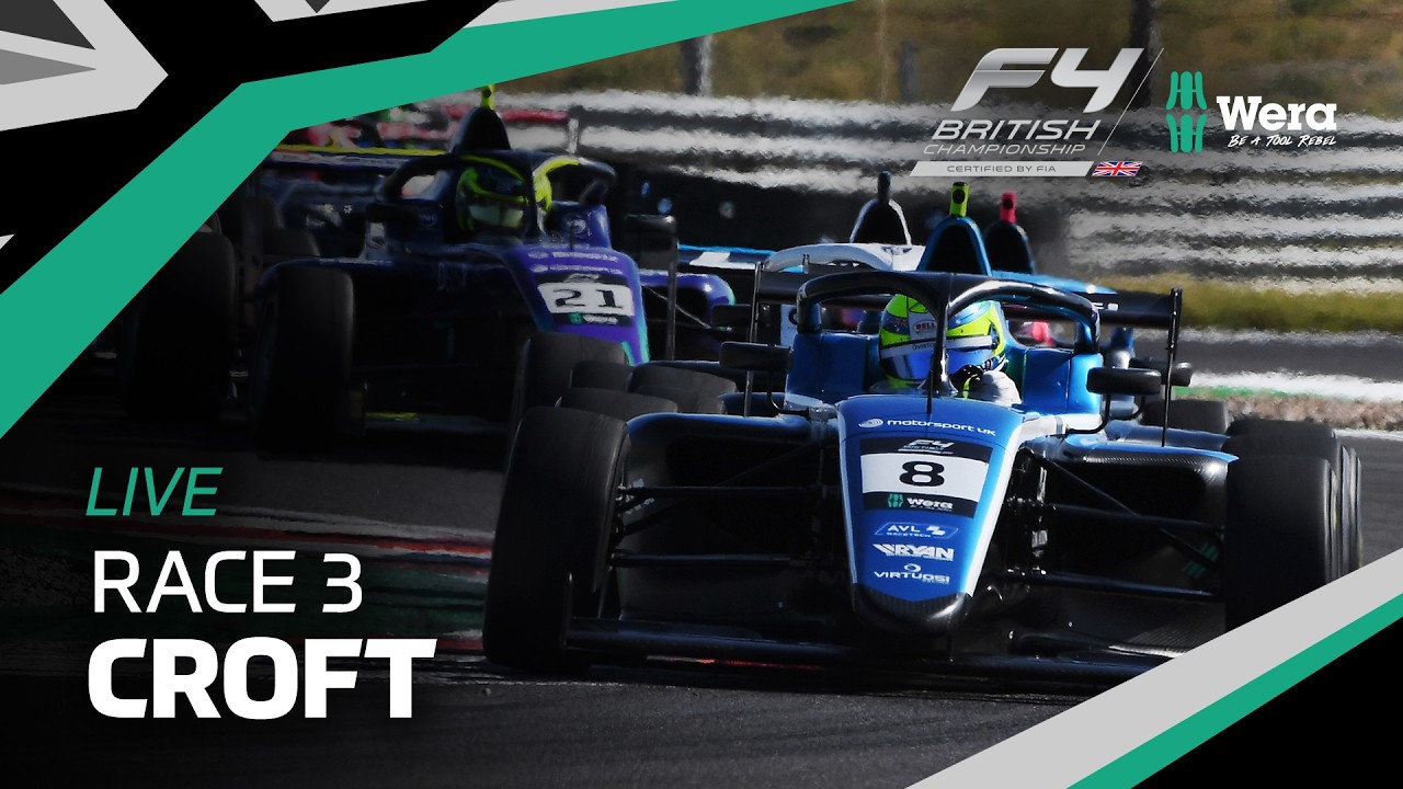 📺 LIVE | Round 8 | Race 3 | Croft | Wera Tools British F4