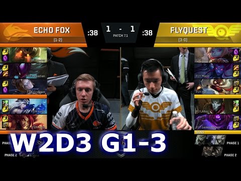 Echo Fox vs FlyQuest Game 3 | S7 NA LCS Spring 2017 Week 2 Day 3 | FOX vs FLY G3 W2D3