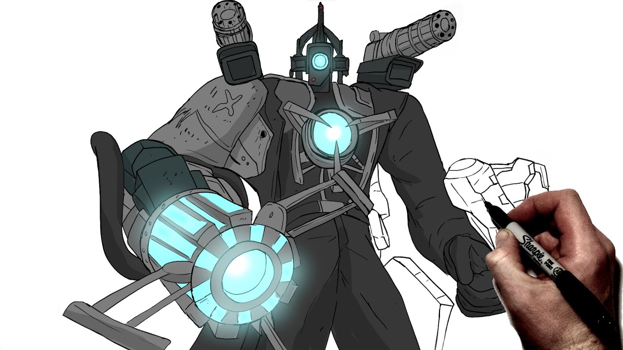 How To Draw Upgraded Titan Cameraman | Step By Step | Skibidi Multiverse