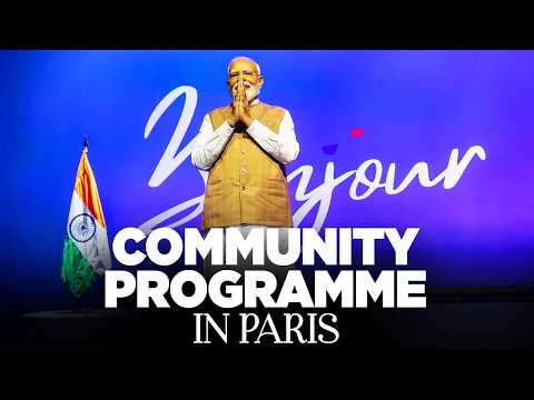 PM Modi participates in a community programme in Paris