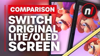 Nintendo Switch OLED Screen Comparison - OLED, Lite, Original