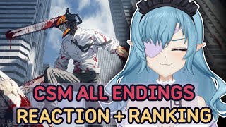 VTuber reacts to "All Chainsaw Man Endings (1-12) + Ranking"