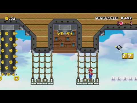 WORLD 6-9　～ドリルでくだく きょだいせんかん～ by シュン - Super Mario Maker - No Commentary 1bo