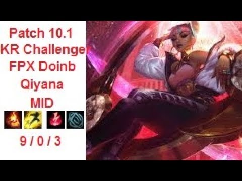 FPX Doinb - Qiyana vs Diana - KR Challenger - Patch 10.1