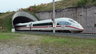 preview picture of video 'German ICE Tunnel Elzer Berg Nord - Highspeed Train'