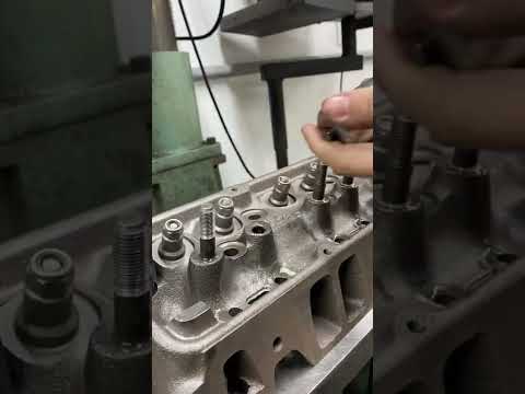 Pulling Out Press in Rocker Studs on Small Block Chevy Heads! #Shorts