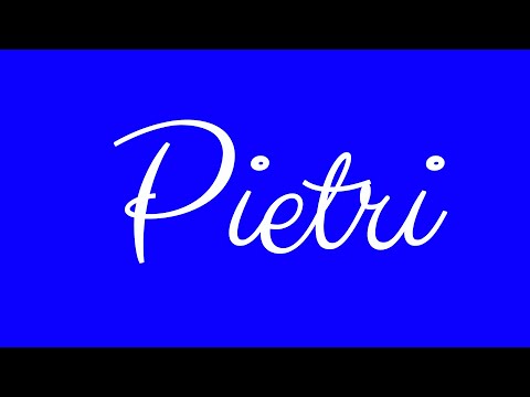 Learn how to Write the Name Pietri Signature Style in Cursive Writing