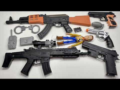 Realistic Assault Rifle Scar Guns and AK47 Toy Rifles with Equipments