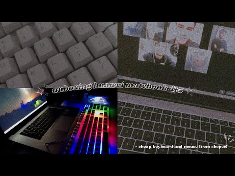 unboxing huawei matebook d15 (2020 ver) in 2021! + cheap mouse and keyboard from shopee!