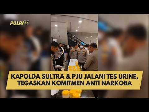 KAPOLDA SULTRA &amp; PJU JALANI TES URINE, TEGASKAN KOMITMEN ANTI NARKOBA
