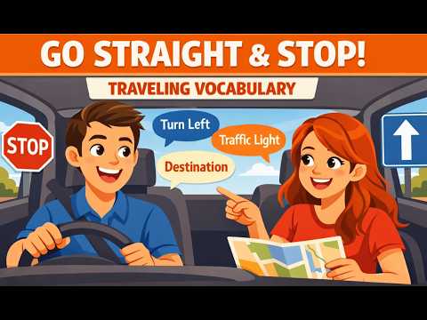 #63Go Straight & Stop! | Easy English Vocabulary for Traveling ๐#learning #podcast