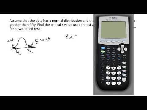 Finding z critical for a two tail test