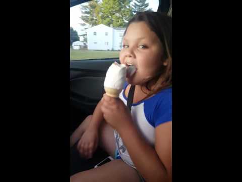 Janelle eating ice cream
