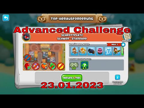 Top-Herausforderung 23.01.2023 | bloonstd6 - Advanced Challenge Can you beat round 27 on Scrapyard?