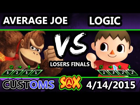 S@X Customs - VGBC | Logic (Olimar, Villager) Vs. Average Joe (Donkey Kong) SSB4 Losers Finals
