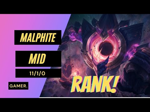 Malphite MID SOLO CARRY GUIDE / Malphite Mid Guide Season 11 / Best Build/Runes/ League of Legends