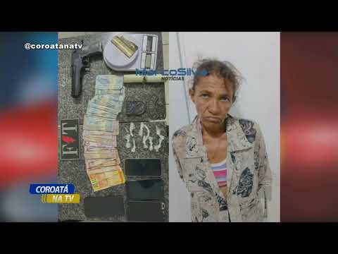 MULHER É PRESA COM DROGAS E UM SIMULACRO DE ARMA DE FOGO EM CODÓ