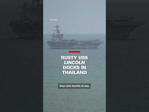 Rusty USS Lincoln docks in Thailand