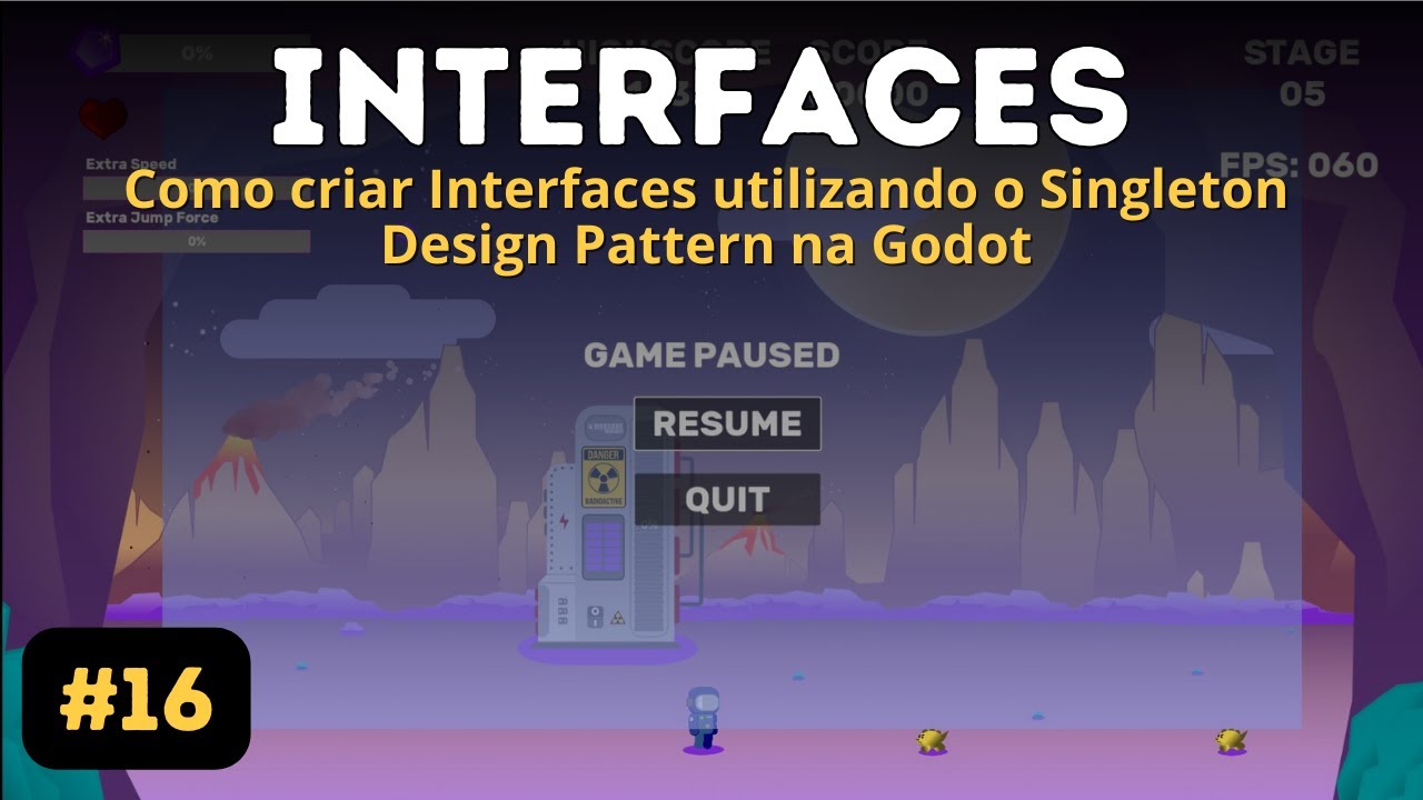 Criando a Interface de usuário. Menu Principal, Telas de Pausa, Fim do Jogo e a Hud