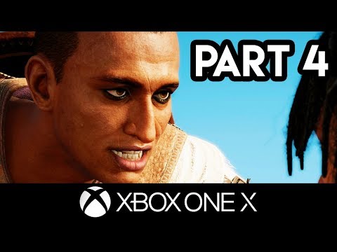 ASSASSIN'S CREED ORIGINS Gameplay Walkthrough Part 4 - 4K XBOX ONE X FULL GAME (EXCLUSIVE)