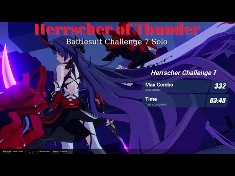 THE BEST VALK!!! Herrscher Of Thunder Solo Battlesuit Challenge 7 [Honkai Impact 3rd]
