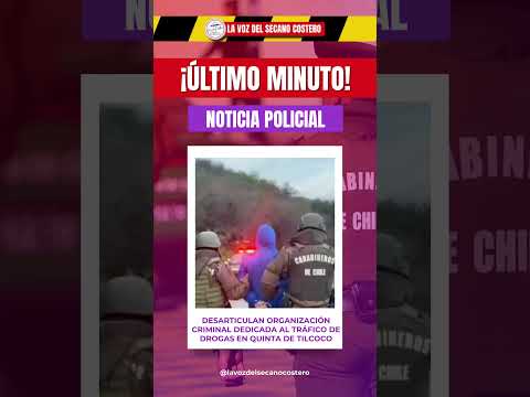 Desarticulan organización criminal dedicada al tráfico de drogas en Quinta de Tilcoco