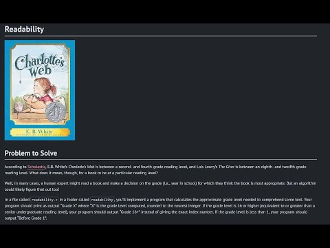 CS50 Problem Set 2 - Readability