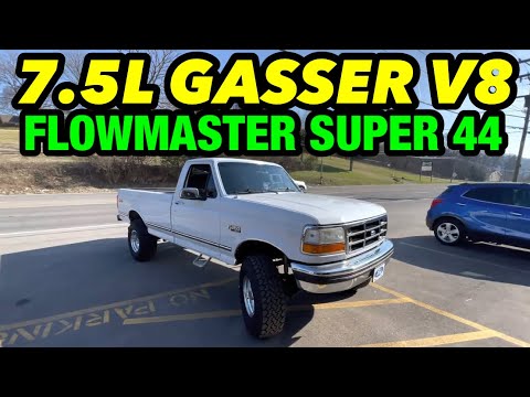 Ford F-250 7.5L GASSER V8 4x4 Exhaust w/ Flowmaster Super 44!