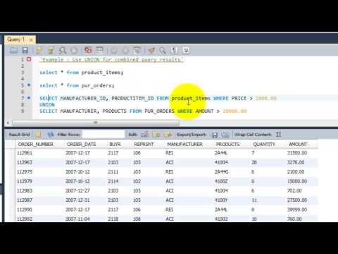 SQL Complete Tutorial - Use UNION for combined query results - Chapter 25