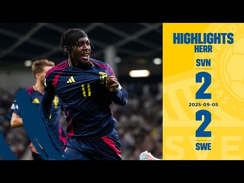 Delad pott i VM-kvalpremiären | Highlights Slovenien – Sverige 2-2